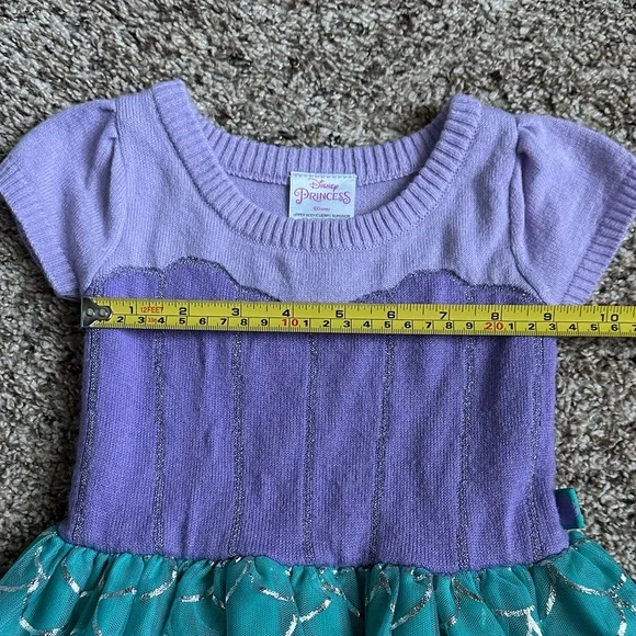 DISNEY PRINCESS ARIEL INSPIRED TODDLER GIRL TULLE DRESS - Picture 8 of 9